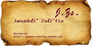 Januskó Zsófia névjegykártya
