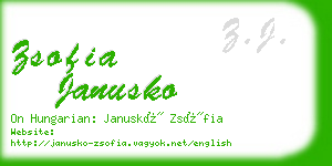 zsofia janusko business card